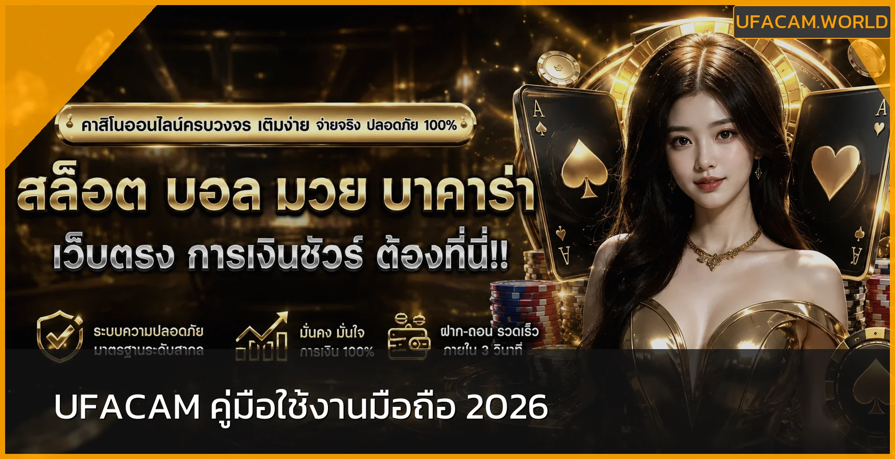 แบนเนอร์ UFACAM คู่มือใช้งานมือถือ 2026